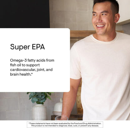 THORNE Super EPA, Omega-3 Fish Oil Supplement with EPA & DHA, 90 Softgels