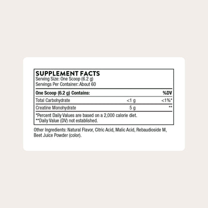 THORNE Creatine, Micronized Creatine Monohydrate Powder, 60 Servings