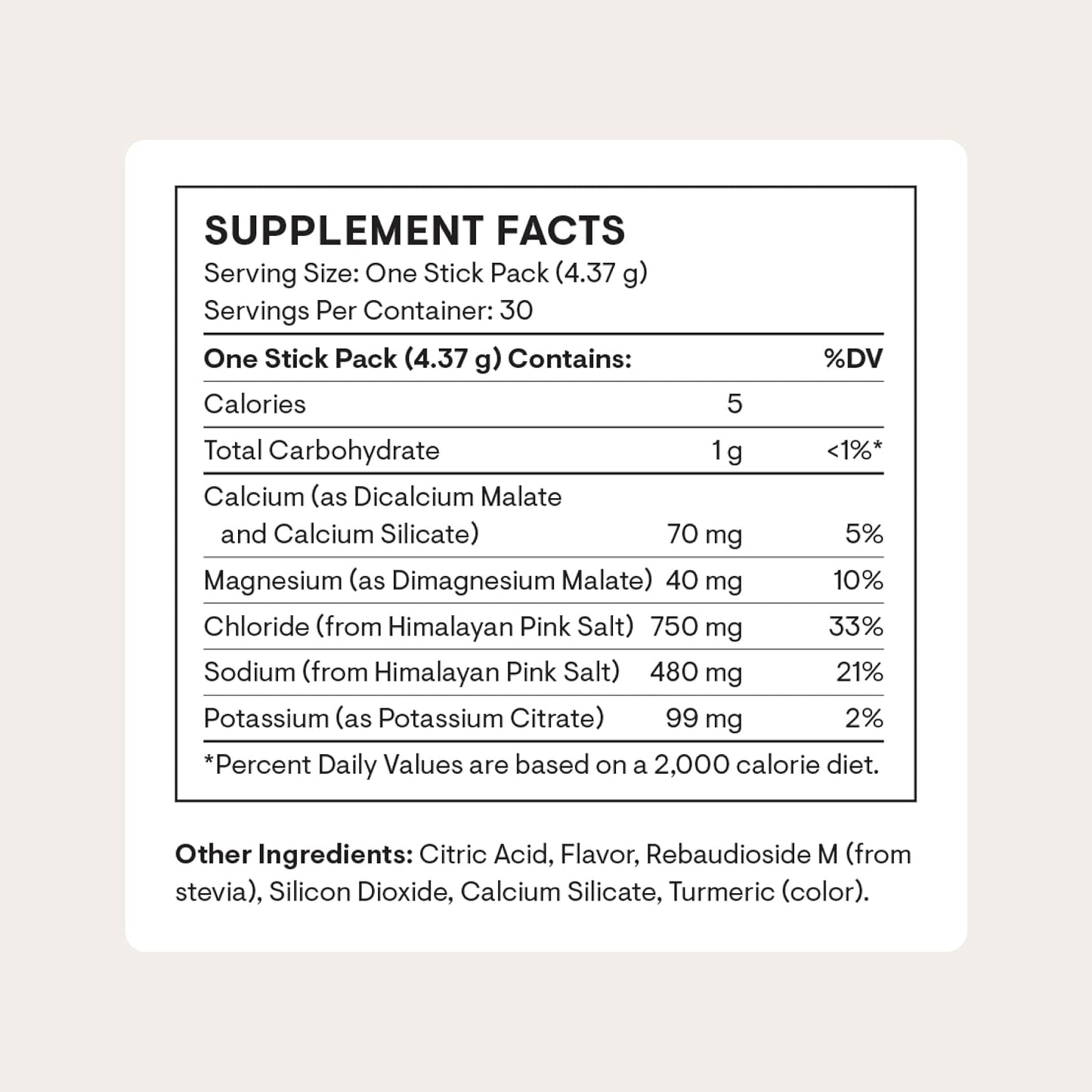 THORNE Daily Electrolytes, Electrolyte Powder Drink Mix, 30 Stick Packs