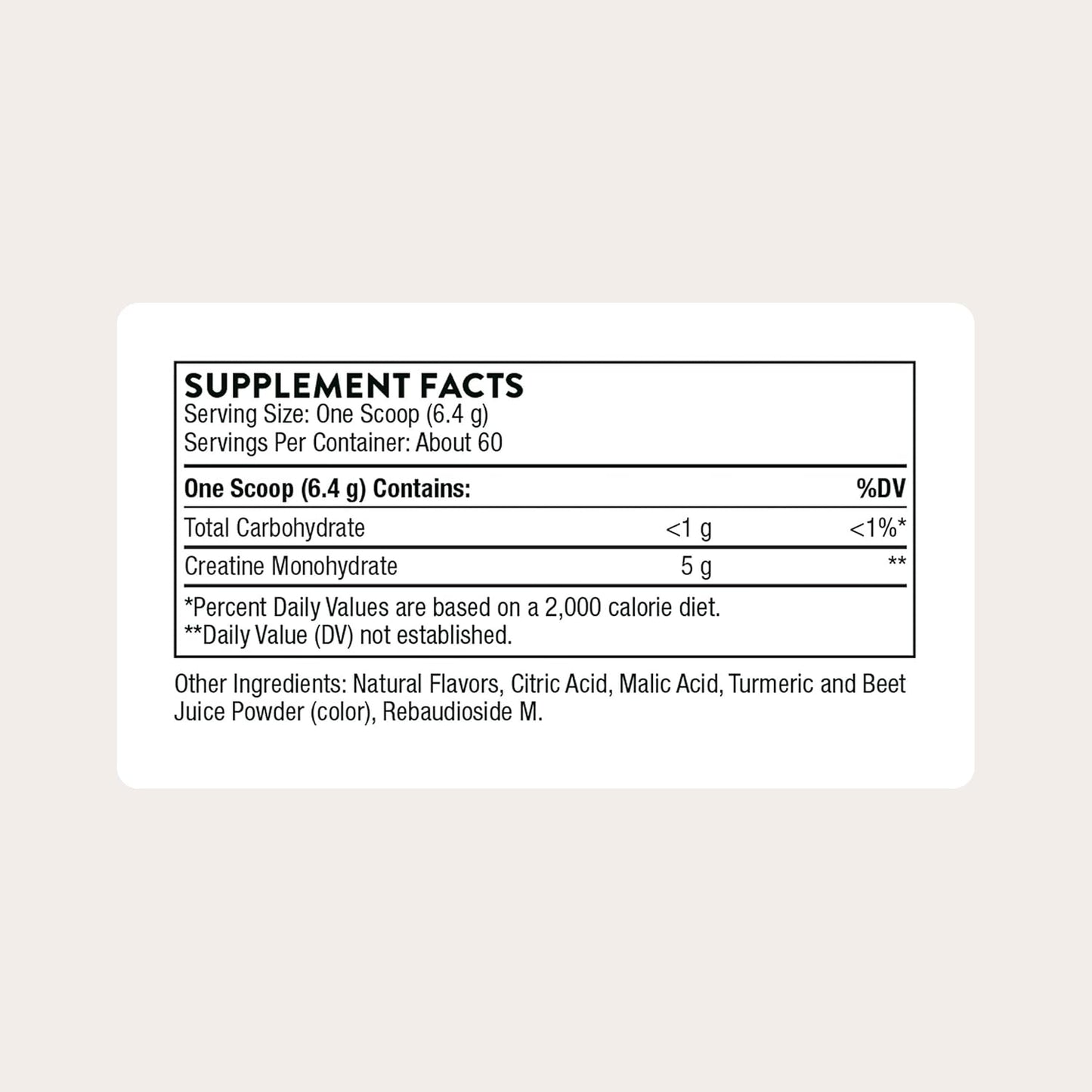 THORNE Creatine, Micronized Creatine Monohydrate Powder, 60 Servings