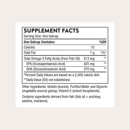 THORNE Super EPA, Omega-3 Fish Oil Supplement with EPA & DHA, 90 Softgels