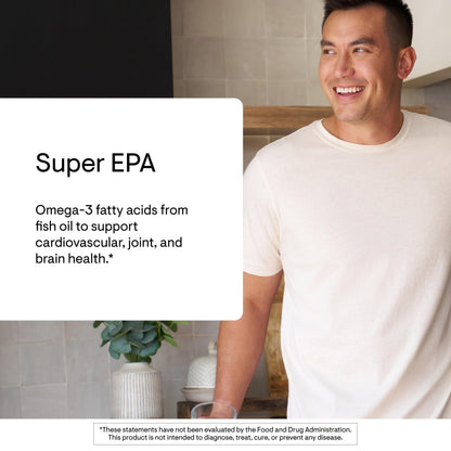 THORNE Super EPA, Omega-3 Fish Oil Supplement with EPA & DHA, 90 Softgels